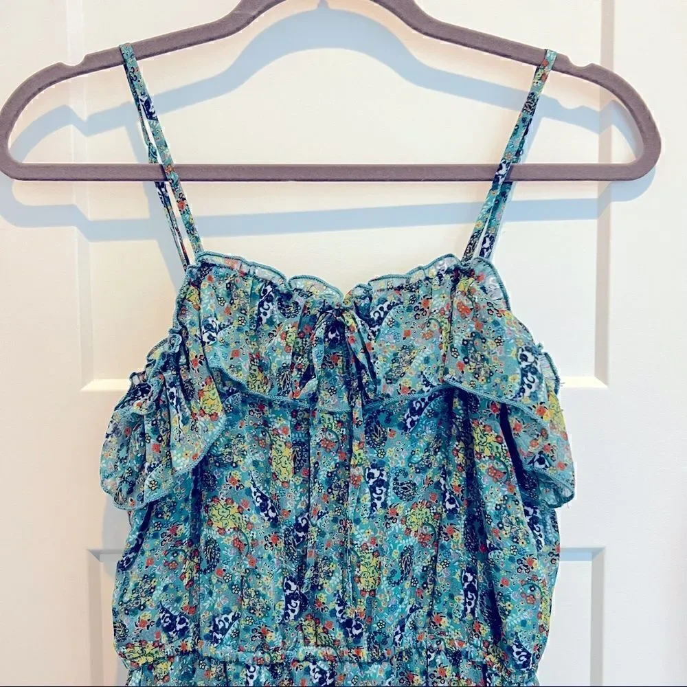 Mossimo Blue Paisley Sleeveless Mini Dress Women’s Size Medium (M)